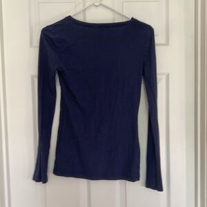 Zenana Outfitters Navy Blue V-Neck